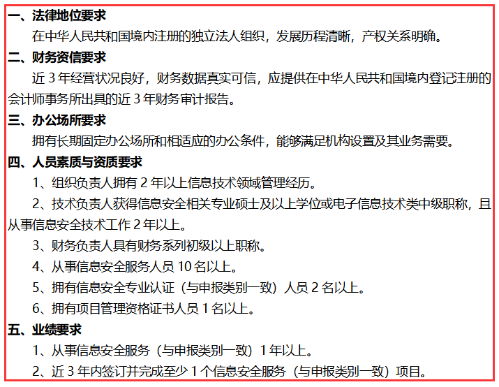 信息系統(tǒng)安全集成服務(wù)資質(zhì)三級(jí)5大要求，卓航分享！