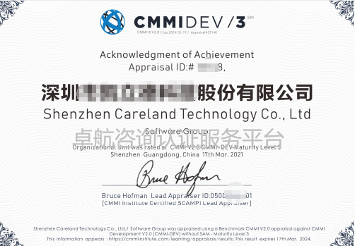 CMMI2.0認(rèn)證證書(shū)分享！